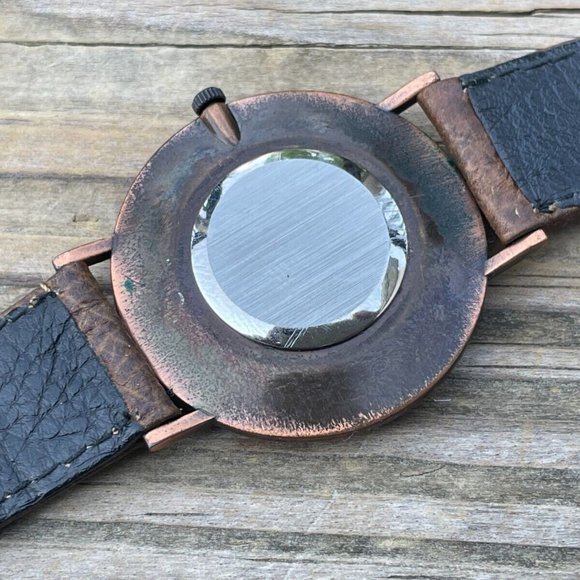 Rare Vintage Fossil Wrist Watch Brown Leather Band Analog - Picture 8 of 11